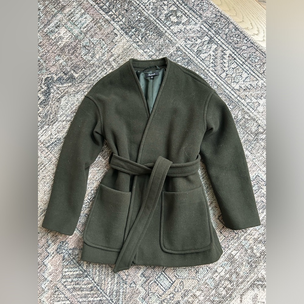 Madewell Belted Wrap Coat EUC